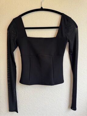 Abercrombie Mesh Sleeve Top